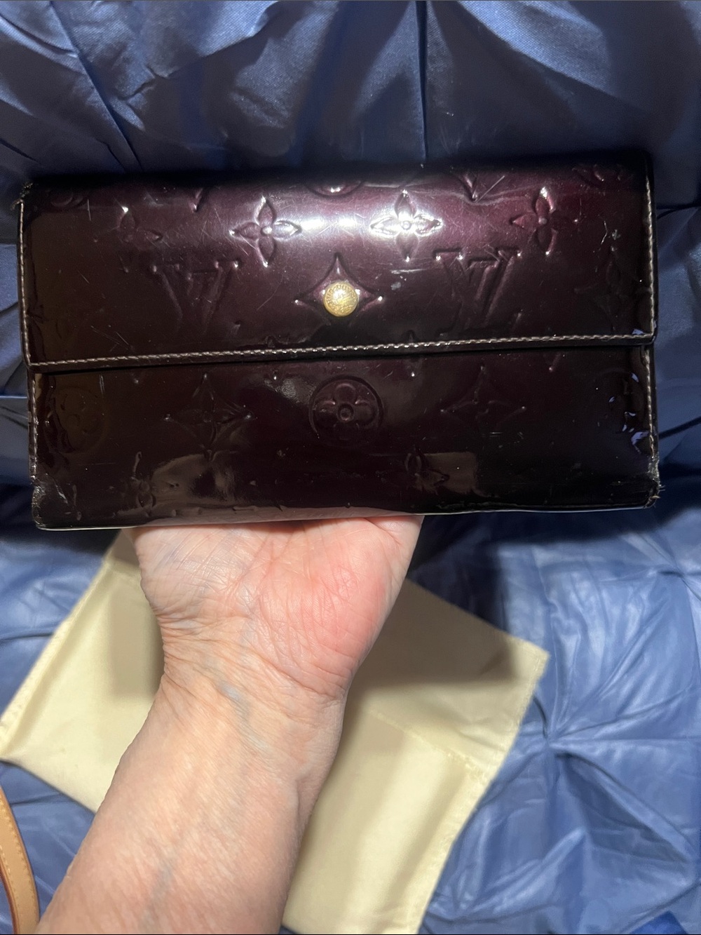 Louis Vuitton Burgundy Patent Vernis Brea Tote with Matching Wallets - Picture 8 of 14